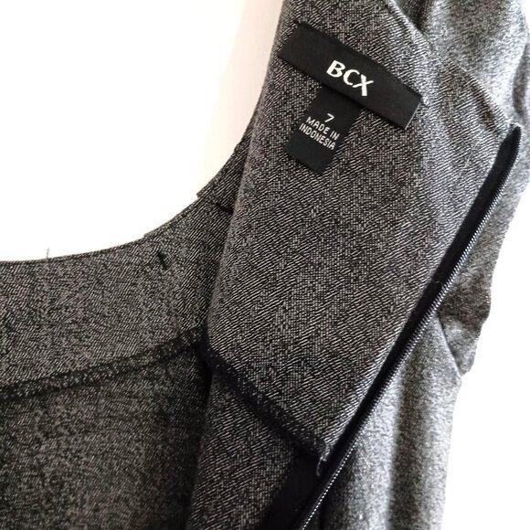 BCX Classic Gray Fitted Dress Juniors Size 7 Career Casual Party No Belt - Picture 7 of 7
